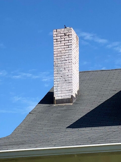 exterior view of grey chimney 
